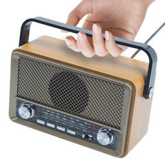 Radio FM rétro sans fil Q-SY500 haut-parleur portable MP3 Bluetooth USB AUX TF