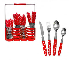 Set de 24 couverts de cuisine en acier inoxydable + support 99366 -