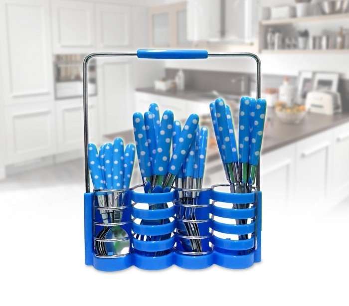 Set de 24 couverts de cuisine en acier inoxydable + support 99366 -