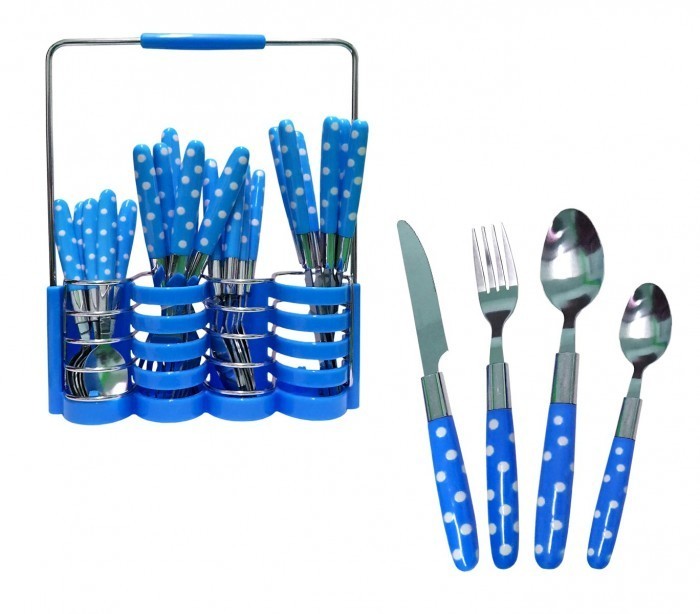 Set de 24 couverts de cuisine en acier inoxydable + support 99366 -