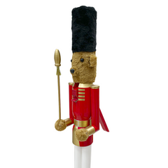 Casse-Noisette Ours 120H cm 433051 Décorations de Noël Rouge Toy Soldier