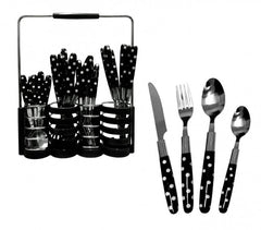 Set de 24 couverts de cuisine en acier inoxydable + support 99366 -