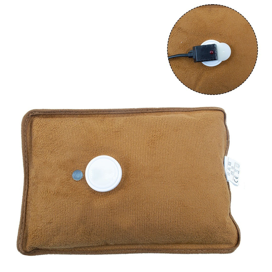 Bouillotte électrique avec poche peluche coeur 439005 rechargeable