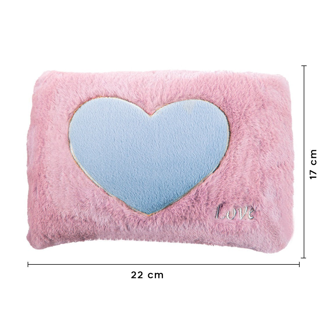 Bouillotte électrique avec poche peluche coeur 439005 rechargeable