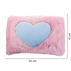 Bouillotte électrique avec poche peluche coeur 439005 rechargeable