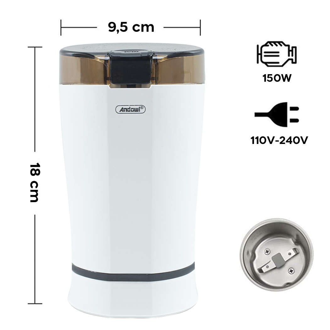 Moulin électrique pour café, épices ou fruits 150W lames acier