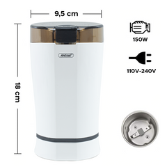 Moulin électrique pour café, épices ou fruits 150W lames acier