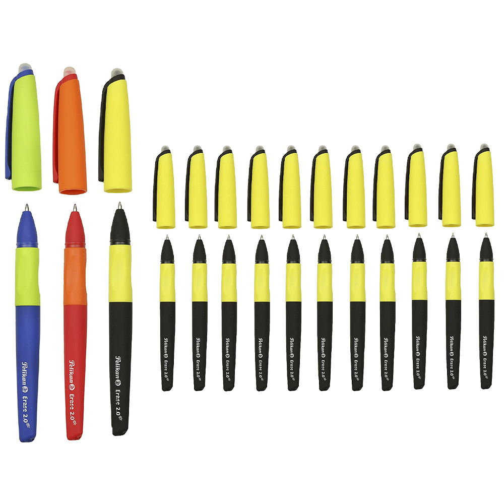 Pack 12pcs stylo effaçable 2.0 PELIKAN Roller Ergonomique Rechargeable