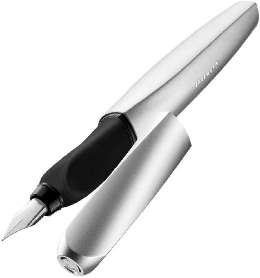 Stylo plume Pelikan Twistx Frosted manche ergonomique encre bleue