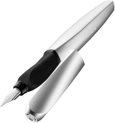 Stylo plume Pelikan Twistx Frosted manche ergonomique encre bleue