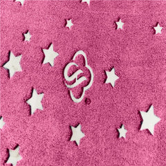 Couverture en flanelle douce magique pour enfants étoiles fluorescentes roses