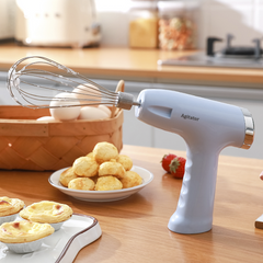 Mini mélangeur rechargeable avec batteur à œufs et broyeur à 5 vitesses