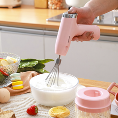 Mini mélangeur rechargeable avec batteur à œufs et broyeur à 5 vitesses