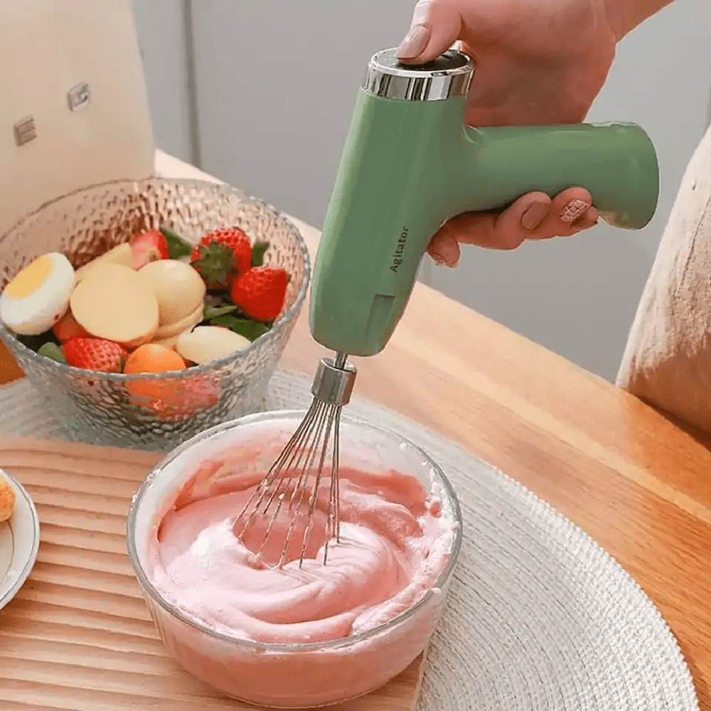 Mini mélangeur rechargeable avec batteur à œufs et broyeur à 5 vitesses