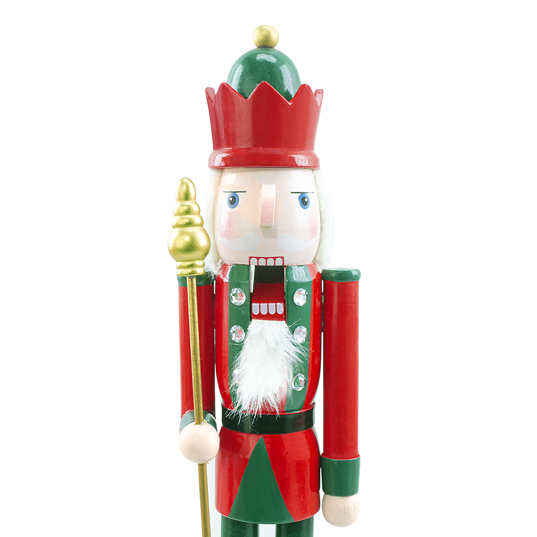 Casse-Noisette en Bois Soldat 50H 433032 Décorations de Noël Rouge et Vert