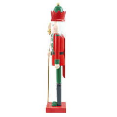 Casse-Noisette en Bois Soldat 50H 433032 Décorations de Noël Rouge et Vert
