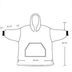 Cape polaire Lilas fluo Manches oversize avec capuche et poche
