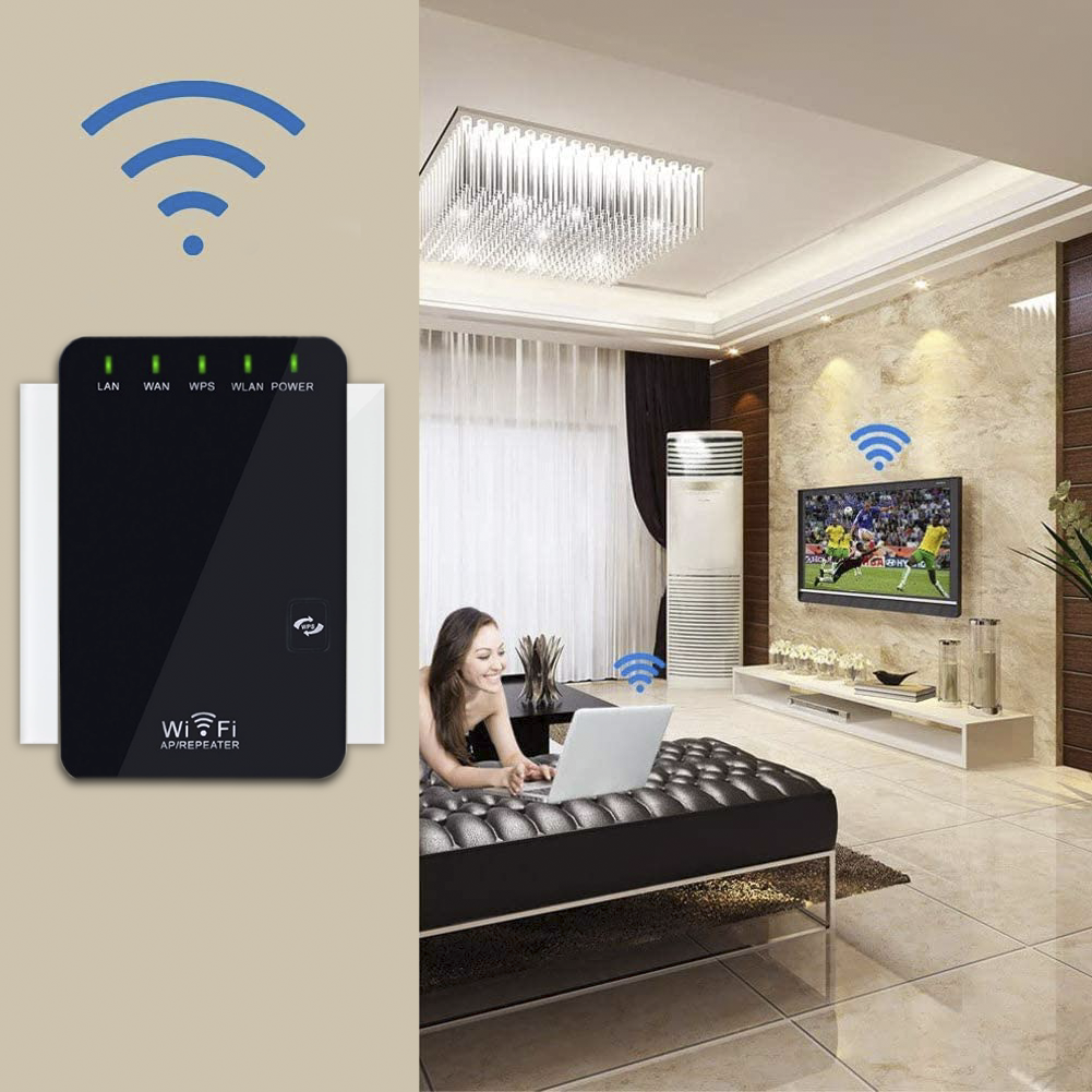 Routeur répéteur sans fil amplificateur Wi-Fi 300 Mbps avec 2 ports LAN