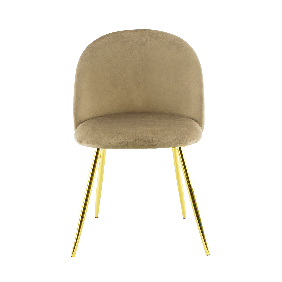 Chaise de salon SHELBY 50x45x80H cm fauteuil vintage en velours et pieds dorés