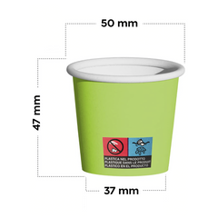 Pack de 100 gobelets à café jetables biodégradables colorés 75ml
