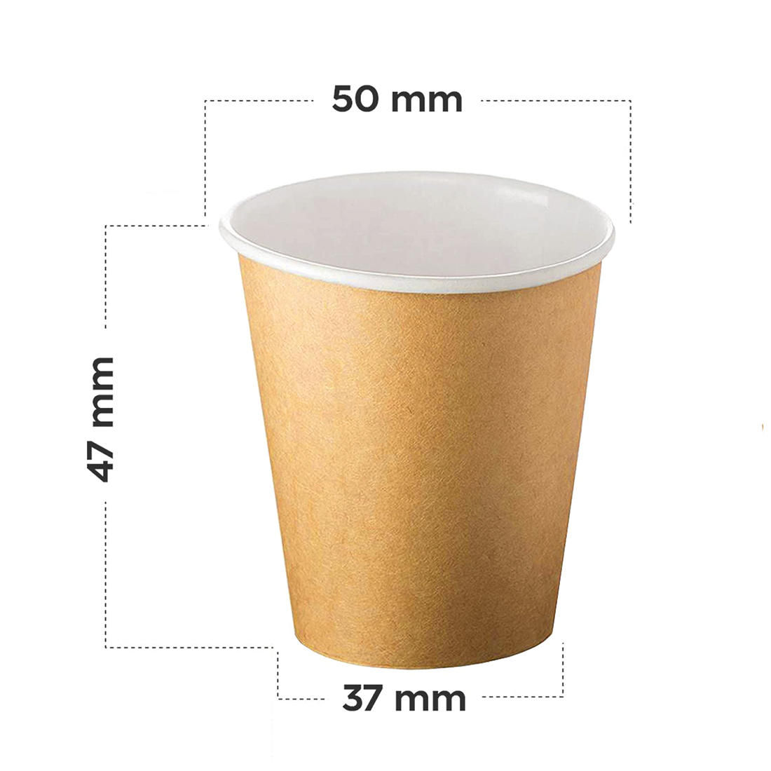 Pack de 100 gobelets à café jetables biodégradables colorés 75ml