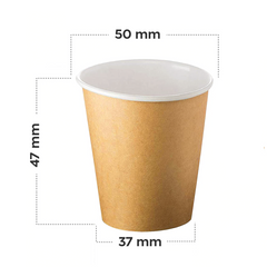 Pack de 100 gobelets à café jetables biodégradables colorés 75ml
