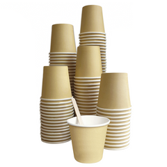 Pack de 50 gobelets à café jetables biodégradables colorés 75ml