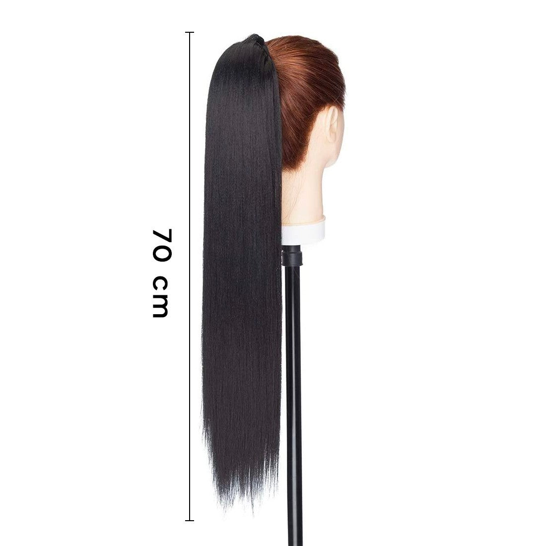 Rallonge cheveux raides noir avec clip MARILIA faux cheveux 140 gr de 70cm