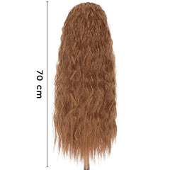 Rallonge cheveux bouclés marron avec clip MAIANE faux cheveux 140gr sur 70cm