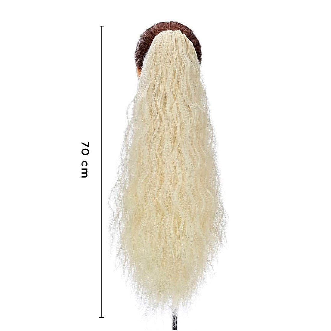 Rallonge cheveux bouclés blonds à clip CAROL faux cheveux 140gr sur 70cm