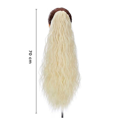 Rallonge cheveux bouclés blonds à clip CAROL faux cheveux 140gr sur 70cm