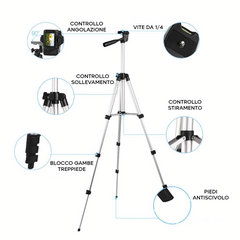 Trépied réglable 34 à 102 cm Trépied universel pour smartphone ou appareil photo
