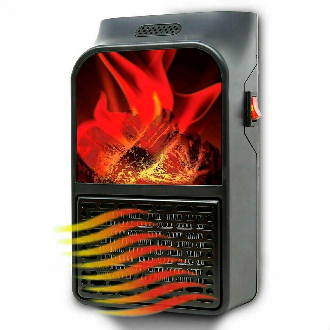 Mini cuisinière électrique portable 1000W Affichage et minuterie fausse cheminée