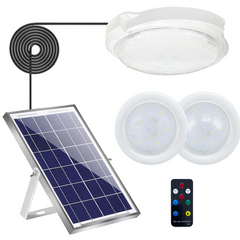 Lampe avec spots encastrés LUZ SOLAR recharge solaire LED protection IP65