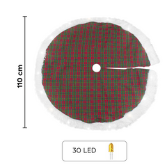 Sapin de Noël 301215 Tapis de sol pour sapin 110 cm Mini lumières LED