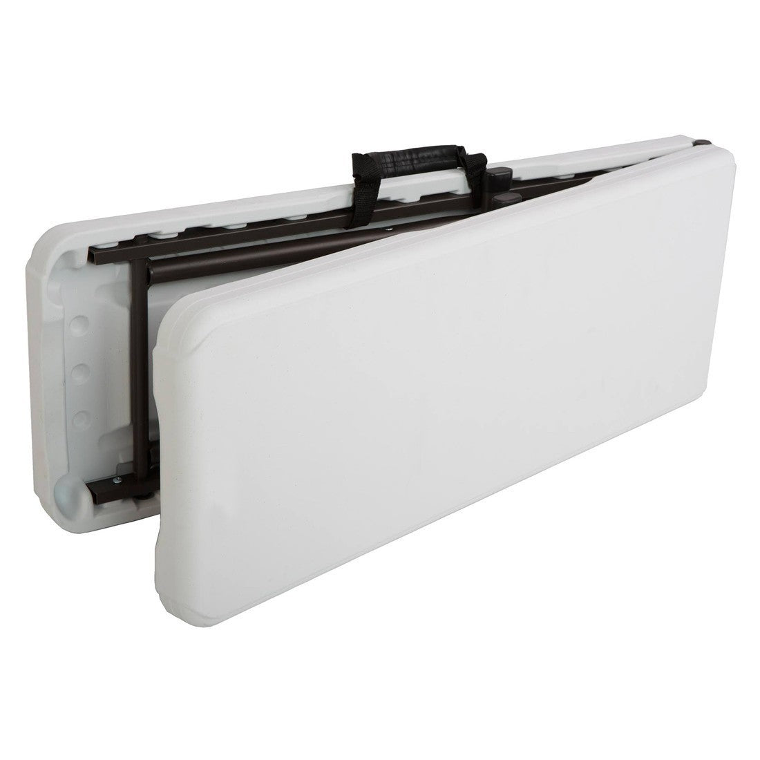 Banc pliable en plastique blanc pour camping ou bar pique-nique 183x28x43cm
