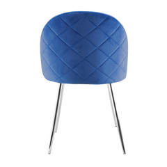 Fauteuil lounge SHELBY 50x45x80H cm fauteuil vintage velours et pieds argent
