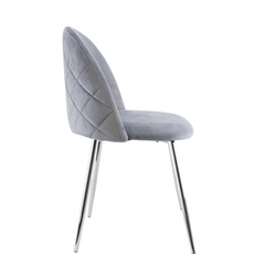 Fauteuil lounge SHELBY 50x45x80H cm fauteuil vintage velours et pieds argent