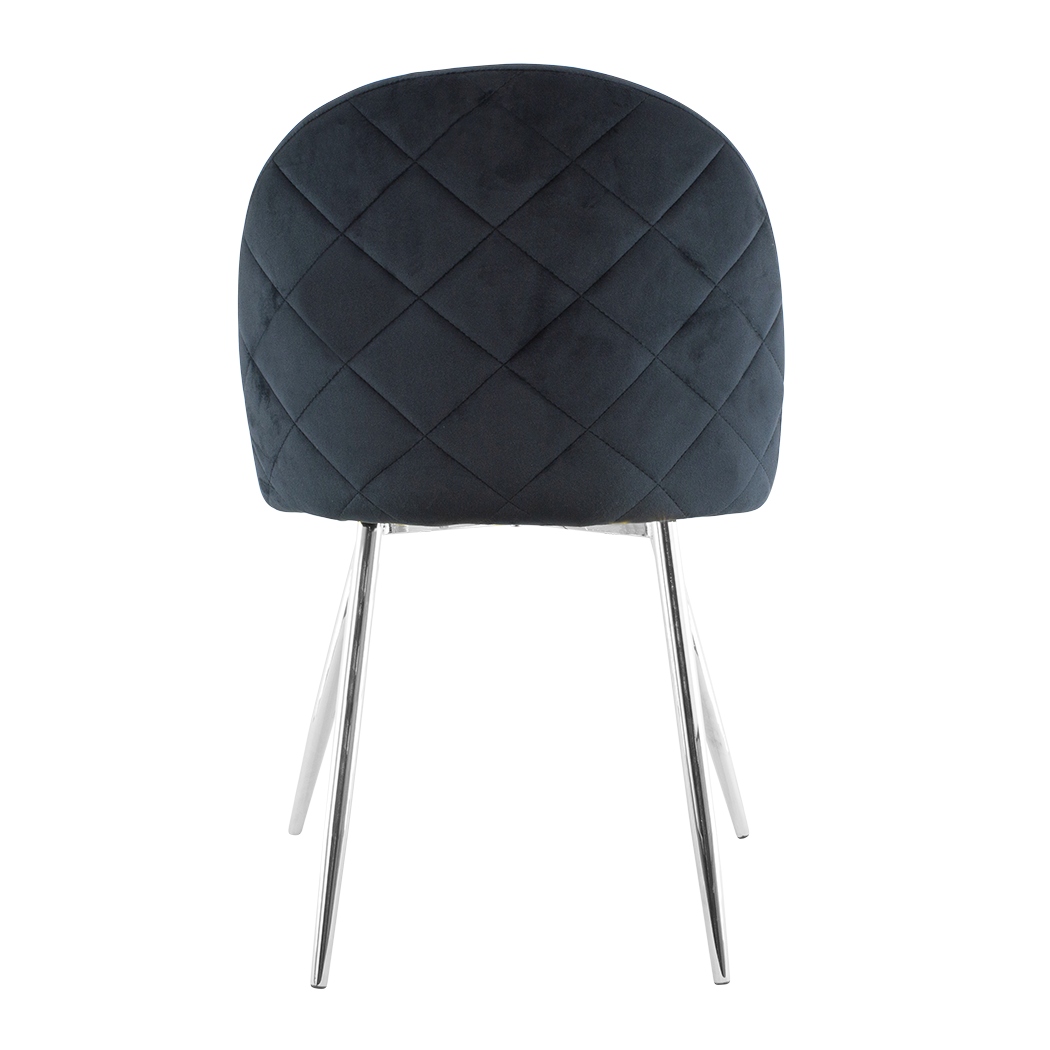 Fauteuil lounge SHELBY 50x45x80H cm fauteuil vintage velours et pieds argent