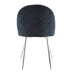 Fauteuil lounge SHELBY 50x45x80H cm fauteuil vintage velours et pieds argent