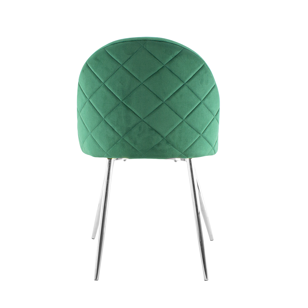 Fauteuil lounge SHELBY 50x45x80H cm fauteuil vintage velours et pieds argent