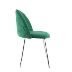 Fauteuil lounge SHELBY 50x45x80H cm fauteuil vintage velours et pieds argent