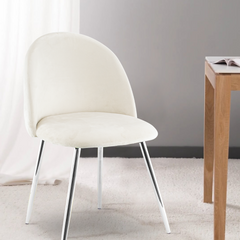 Fauteuil lounge SHELBY 50x45x80H cm fauteuil vintage velours et pieds argent