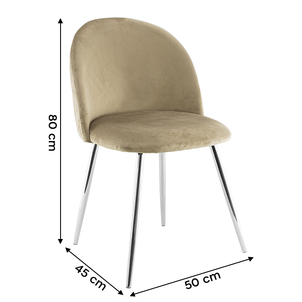 Fauteuil lounge SHELBY 50x45x80H cm fauteuil vintage velours et pieds argent