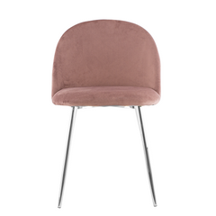 Fauteuil lounge SHELBY 50x45x80H cm fauteuil vintage velours et pieds argent