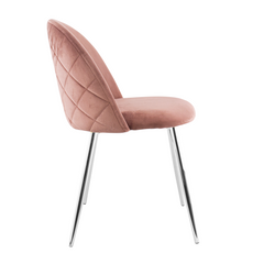 Fauteuil lounge SHELBY 50x45x80H cm fauteuil vintage velours et pieds argent