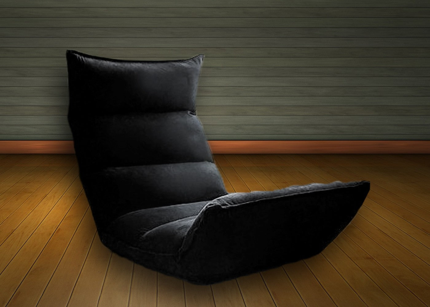 Siège réglable, canapé inclinable, canapé velours noir / marron