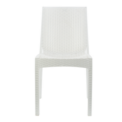 Lot de 2 chaises de jardin d'extérieur design JANET en rotin résine empilable