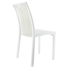 Lot de 2 chaises de jardin d'extérieur design JANET en rotin résine empilable