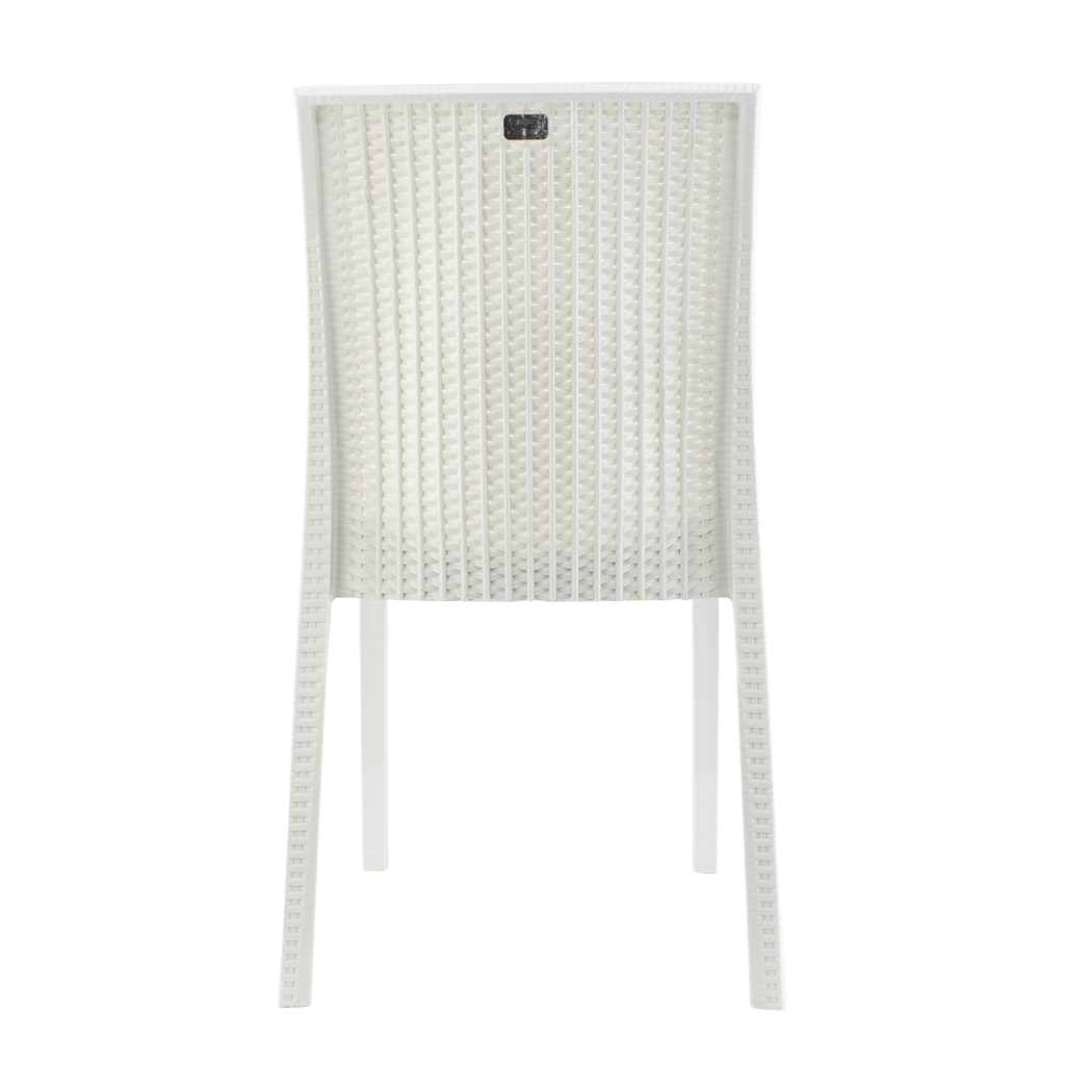 Lot de 2 chaises de jardin d'extérieur design JANET en rotin résine empilable